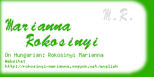 marianna rokosinyi business card